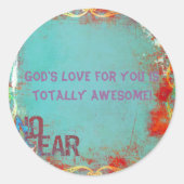 Geen angst sticker (Voorkant)