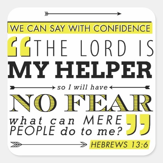 Geen angst vierkante sticker (Voorkant)