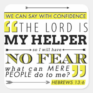 Geen angst vierkante sticker