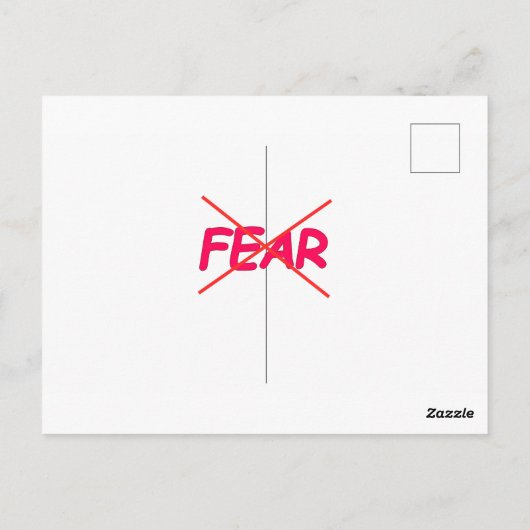 Geen angst voor blanco Kaart (Achterkant)