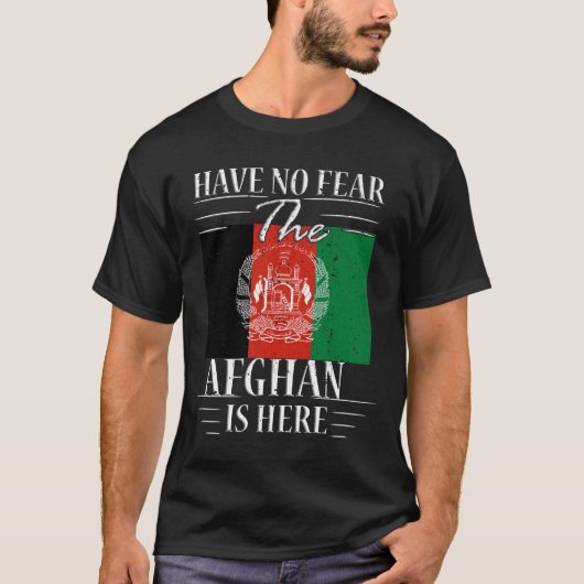 Geen angst voor de Afghaan. T-shirt (Voorkant)
