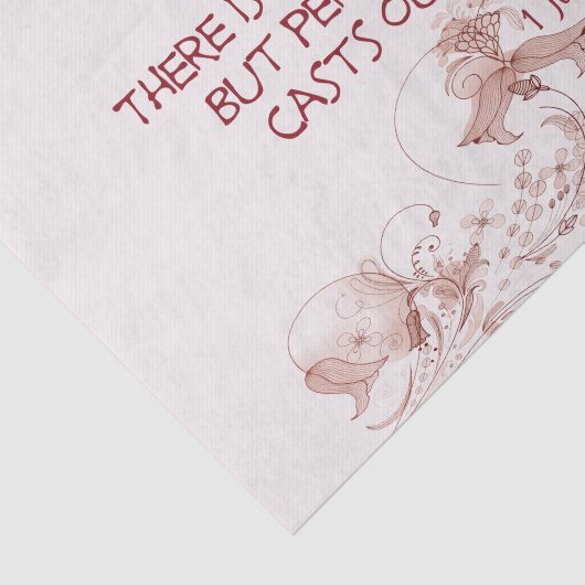 Geen angst voor liefdesbijbelversies tissuepapier (Detail)