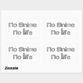 geen animatie geen leven rechthoekige sticker (Vel)