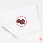 Geen anti-eekhoornprotestactie ronde sticker (Envelop)
