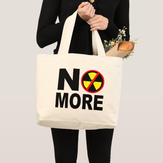 Geen antinucleaire slogan meer grote tote bag (Voorkant (product))