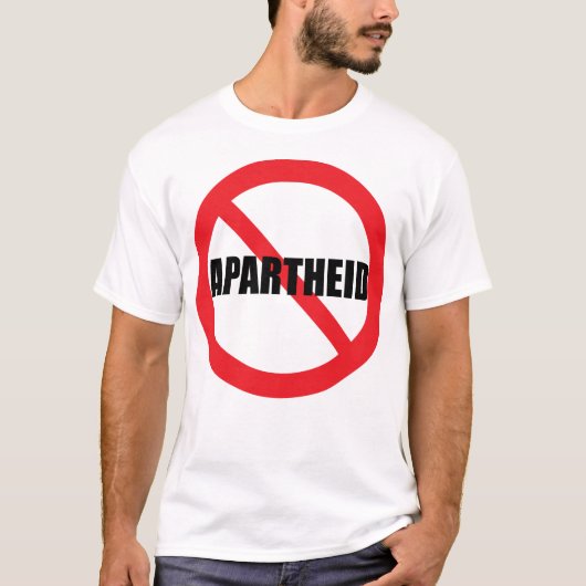 "GEEN APARTHEID" T-SHIRT (Voorkant)