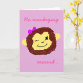 Geen apen rond aap worden snel beter Kaart (Gele Bloem)