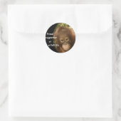 Geen apenbedrijf ronde sticker (Tas)