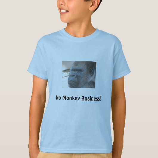 Geen apenhandel! shirt kind (Voorkant)