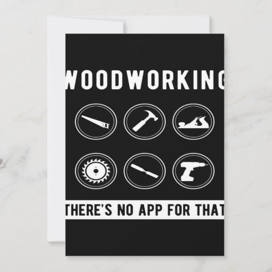Geen app voor Woodworking Feestdagenkaart (Voorkant)