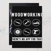 Geen app voor Woodworking Feestdagenkaart (Voorkant / Achterkant)