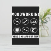 Geen app voor Woodworking Feestdagenkaart (Staand voorkant)