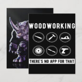 Geen app voor Woodworking Kaart (Voorkant / Achterkant)