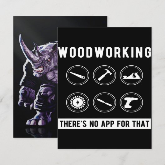 Geen app voor Woodworking Kaart (Voorkant / Achterkant)