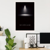 Geen Applaus - Motiverende Stille Kracht Poster (Thuiskantoor)