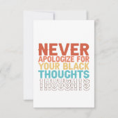 Geen applaus voor uw zwarte denkers Juneteenth Bedankkaart (Voorkant)