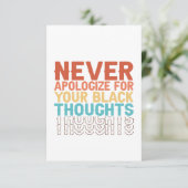 Geen applaus voor uw zwarte denkers Juneteenth Bedankkaart (Staand voorkant)