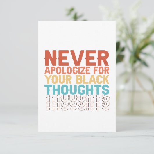 Geen applaus voor uw zwarte denkers Juneteenth Bedankkaart (Staand voorkant)