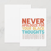 Geen applaus voor uw zwarte denkers Juneteenth Bedankkaart (Voorkant / Achterkant)