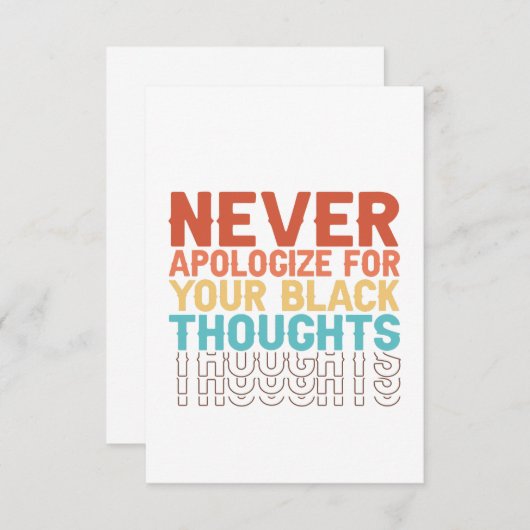 Geen applaus voor uw zwarte denkers Juneteenth Bedankkaart (Voorkant / Achterkant)