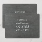 Geen arm en been grappig bruidsmeisje voorstel kaart (Voorkant / Achterkant)