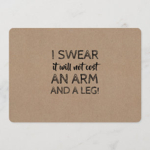 Geen Arm- en Beenkosten Funny Bridesmaid-voorstel Kaart