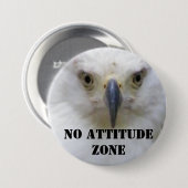 Geen Attitude_ Ronde Button 7,6 Cm (Voorkant /achterkant)