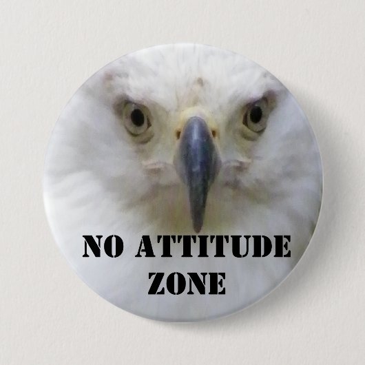Geen Attitude_ Ronde Button 7,6 Cm (Voorkant)