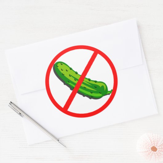 Geen augurk ronde sticker (Envelop)