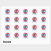 Geen auteursrecht ronde sticker (Vel)