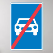 Geen auto's ondertekenen Poster (Voorkant)