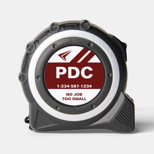 Geen baan te klein initialen nummer bordeaux toevo rolmaat (Voorkant)