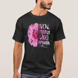 Geen baarmoeder geen mening Vrouwenrecht Feministe T-shirt