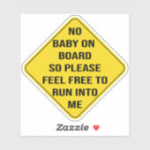 Geen Baby aan boord Sticker (Vel)