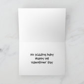 "GEEN BABY-HAPPY 1ST VALENTIJN FEESTDAGEN KAART (Binnen)