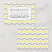 Geen baby shower inlassingskaart, neutraal geslach informatiekaartje (Voorkant / Achterkant)