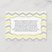 Geen baby shower inlassingskaart, neutraal geslach informatiekaartje (Voorkant)