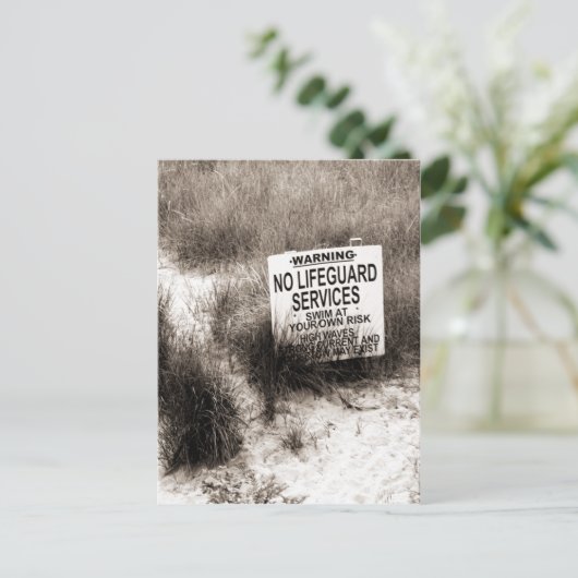 Geen badmeester op het Briefkaart (Staand voorkant)