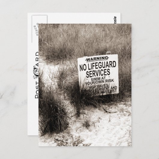 Geen badmeester op het Briefkaart (Voorkant / Achterkant)