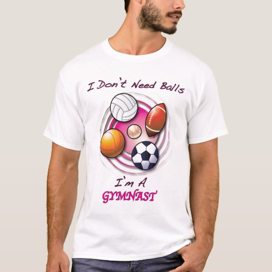 Geen ballen nodig t-shirt (Voorkant)