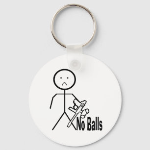 Geen ballen sleutelhanger