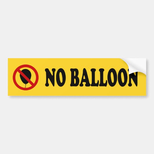 GEEN ballon ⚠ Thai Sign ⚠ Bumpersticker (Voorkant)