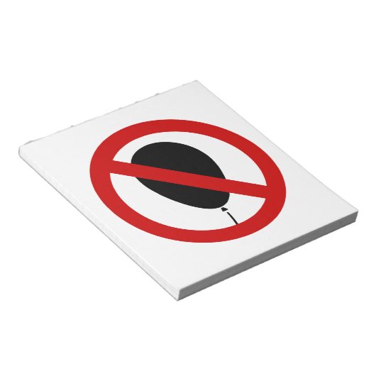 GEEN ballon ⚠ Thai Sign ⚠ Notitieblok (Schuin)