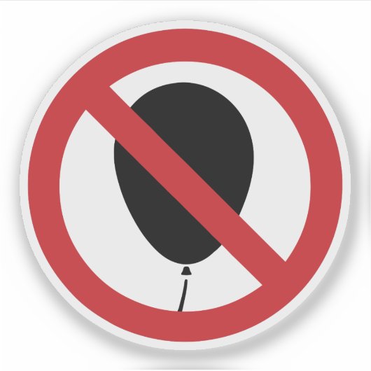 GEEN ballon ⚠ Thai Sign ⚠ Sticker (Voorkant)