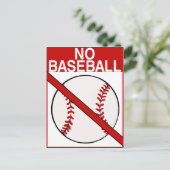 Geen Baseball-teken Briefkaart (Staand voorkant)
