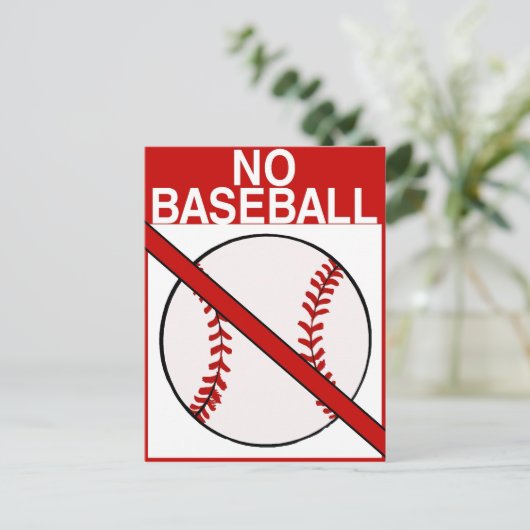 Geen Baseball-teken Briefkaart (Staand voorkant)