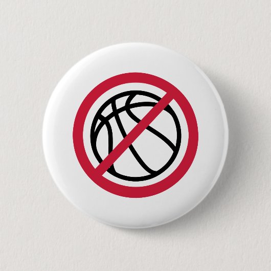 Geen basketbal ronde button 5,7 cm (Voorkant)