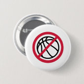 Geen basketbal ronde button 5,7 cm (Voorkant /achterkant)