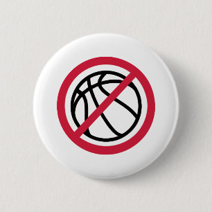 Geen basketbal ronde button 5,7 cm