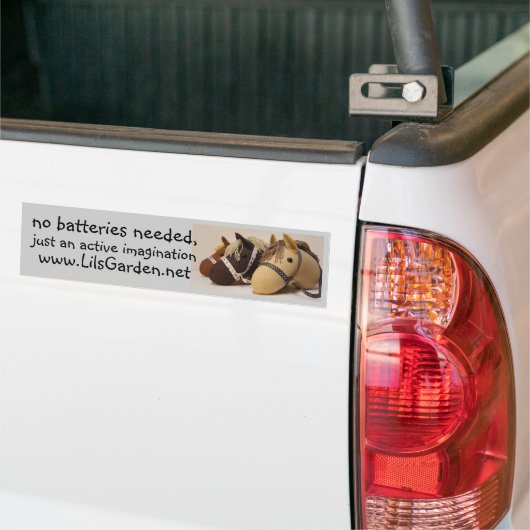 geen batterijen nodig bumpersticker (Op Truck)